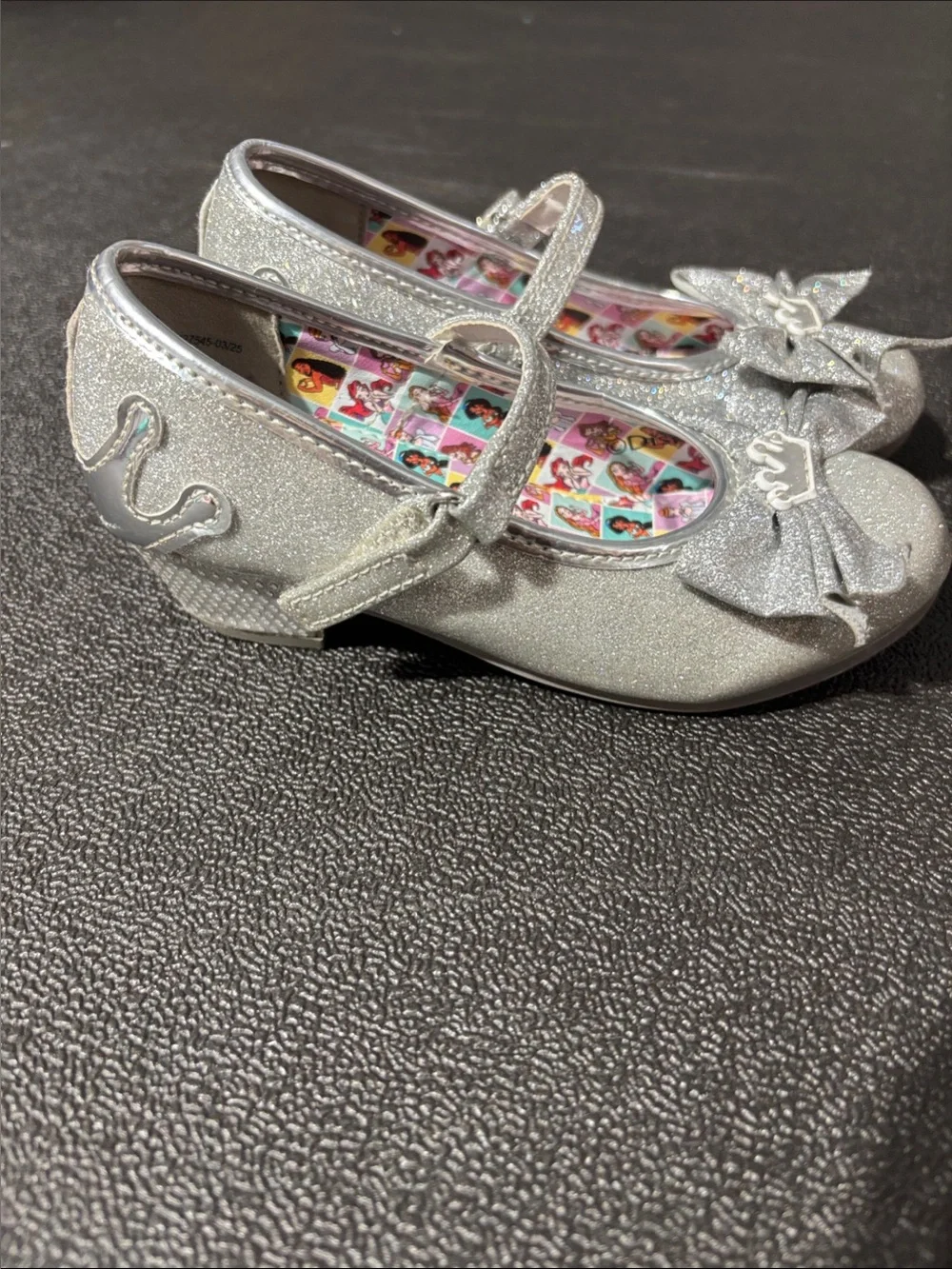 Disney Silver Glitter Toddler Dress Shoes